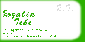 rozalia teke business card